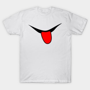 Smile - Tongue - black and red. T-Shirt